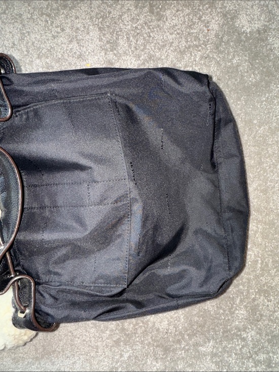 Coach Turn-lock Shearling Backpack in Black Pebble Leather main image 13